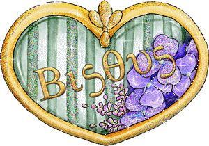 bisous coeur doré